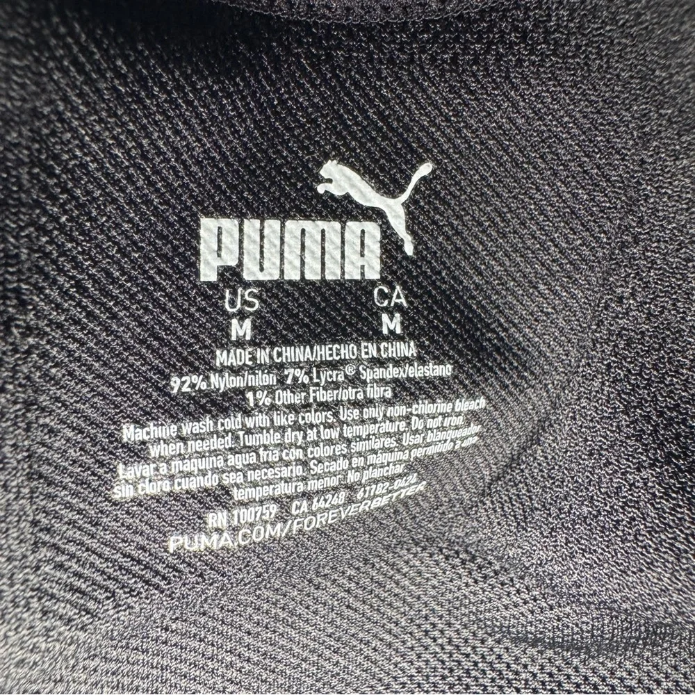 Puma Black V-Neck Sports Bra with Wide Straps 0044 - Picture 11 of 13